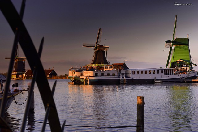 Windmills in Zannse Schans, where you can feel the peace and serenity.