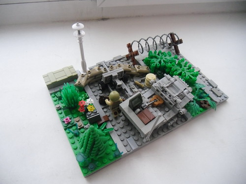 Lego M.O.C. ww2 ,the battle in the Park ,France 1945