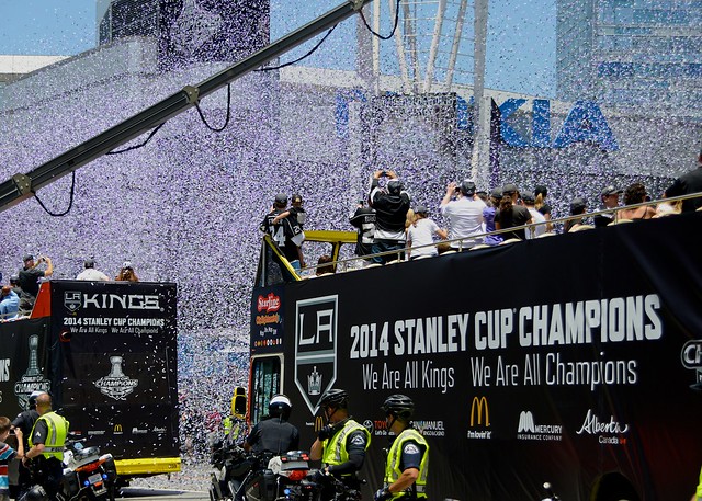 Confetti at 2014 Stanley Cup Championship Parade