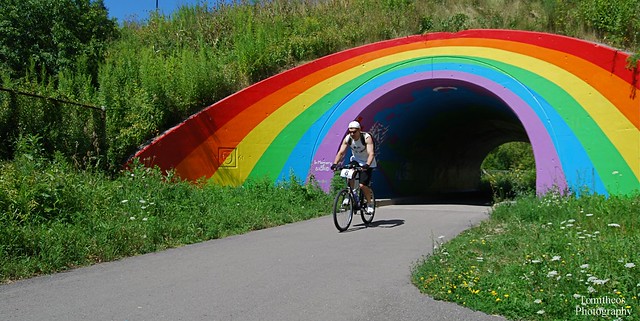Toronto's Rainbow Tunnel mural painting