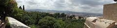The Alcazaba Fortress - The Alhambra - Granada - Jardín de los Adarves - panoramic
