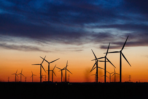 sunset sky landscape uiuc windfarm publicset