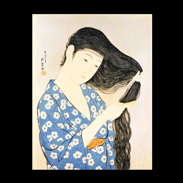 Hashiguchi Goyo (1880-1921) - 1920 Combing the Hair (The British Musuem, London, UK)