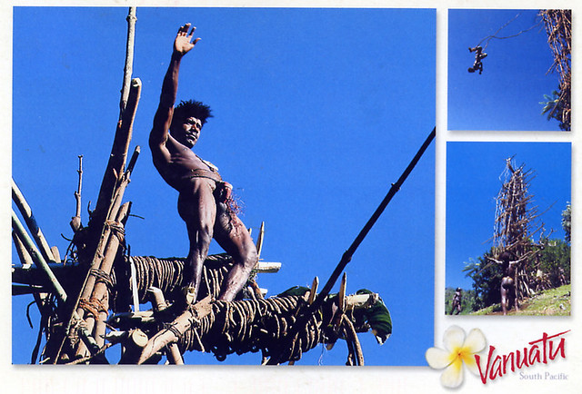 Land Diving in Vanuatu postcard: received