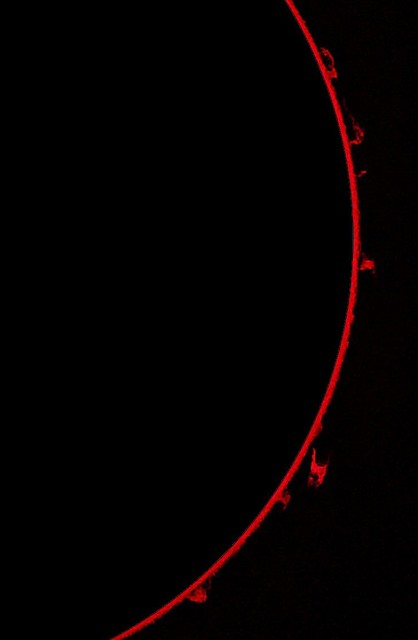 Sun in H-alpha, Eastern Prominences 17/06/14