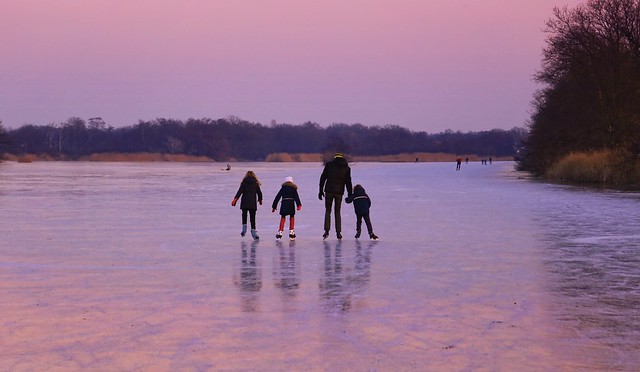 Family skate in Ankeveen