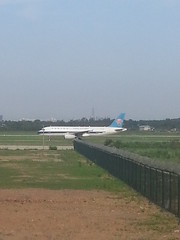 Plane landing in Dandong