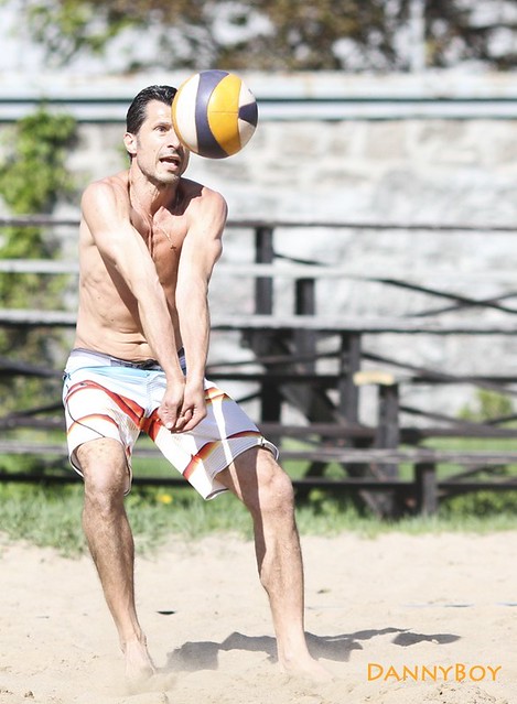 Beach volleyball in Montreal.