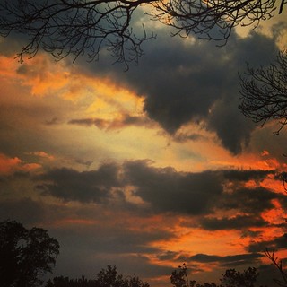 Sunset II, July 23, 2014 #sunset #sun #summer #sky #orange #clouds #arlingtonva #nova #dramatic