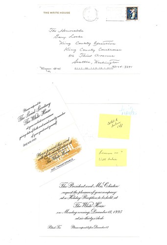 County Executive Locke's White House invitation, 1995 | Flickr