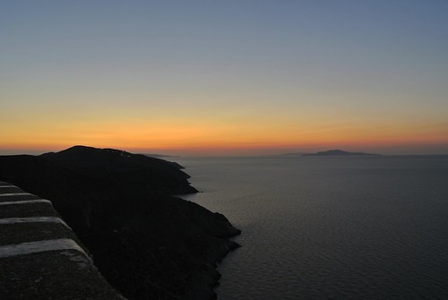 sunset sea island greek folegandros