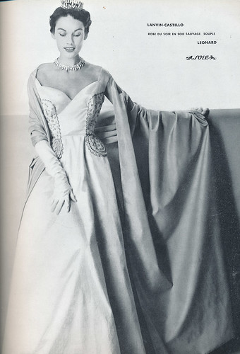 L`Officiel,N 373-374,April 1953 | Evening gown by Lanvin-Cas… | Flickr