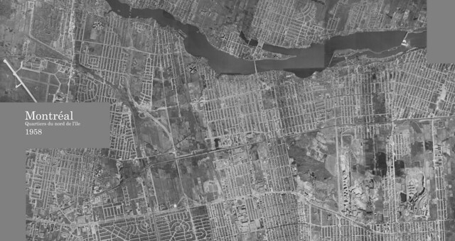 Quartiers du nord de Montréal, Vue aérienne 1958