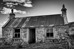 Building, Croft House, Corrugated iron roof, Abandoned,