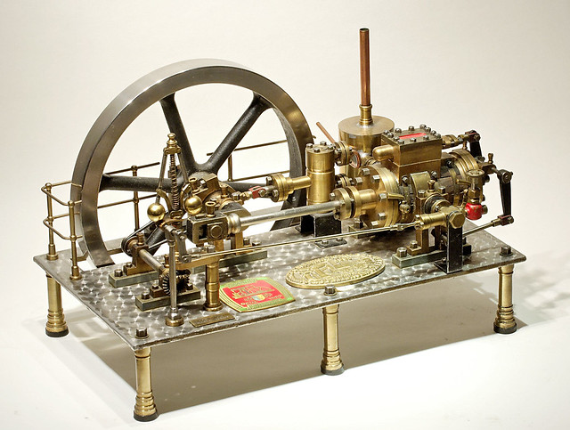 3 - Oscillierende Horizontalmaschine, Manby England um 1821 / Model steam engine