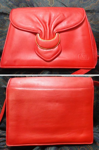 Vintage Valentino Garavani red leather clutch shoulder pur… | Flickr