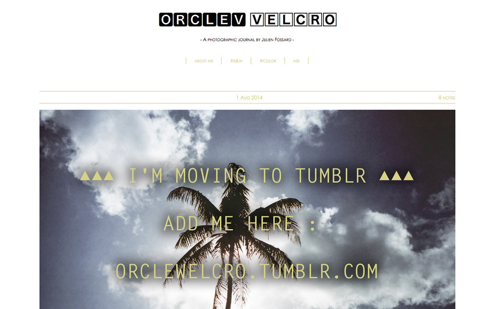I'M MOVING TO TUMBLR ▲ http://orclewelcro.tumblr.com/