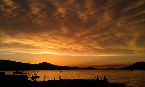 travel sunset silhouette phonecam island europe phone croatia 2012 htc tisno