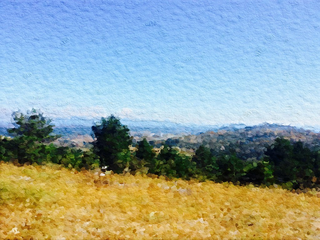 South of France. Digital painting.