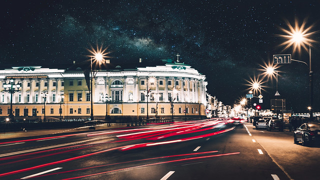 Admiralty Embankment. St. Petersburg. Russia.