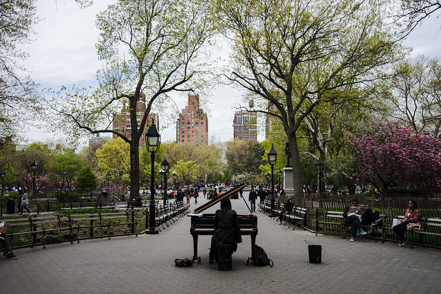 Pianist in Washington Square Park