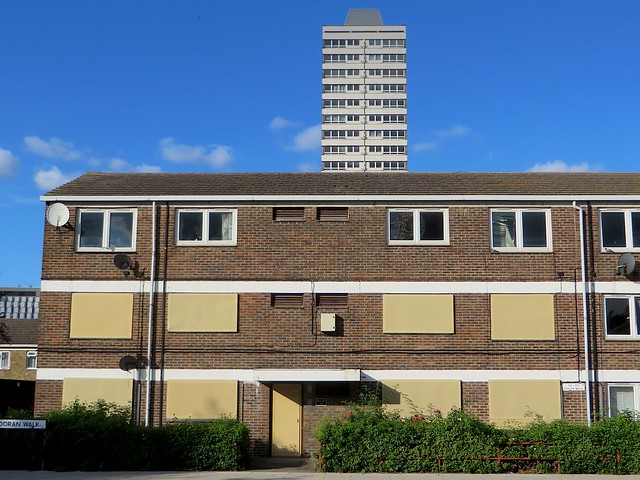 Empty flats on the Carpenters Estate in Stratford