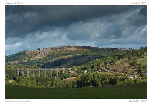 farnce auvergne cantal cherol paysage landscape viaduc ciel sky nuages clouds voieferree railroad bercolly google flickr