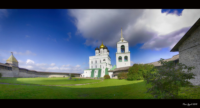 The Krom (or Kremlin) in Pskov with the Trinity Cathedral