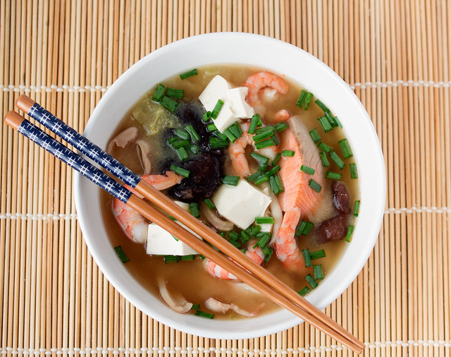Japanese hot pot soup yosenabe