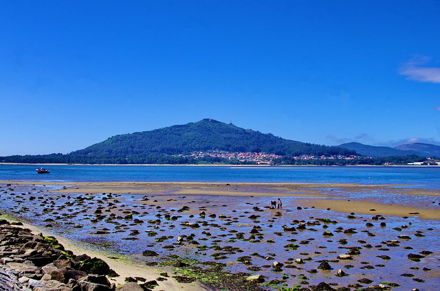 au Nord du Portugal août 2014 -  001 l'estuaire du Rio Miño - frontière entre l'Espagne (Gallice) et le Portugal