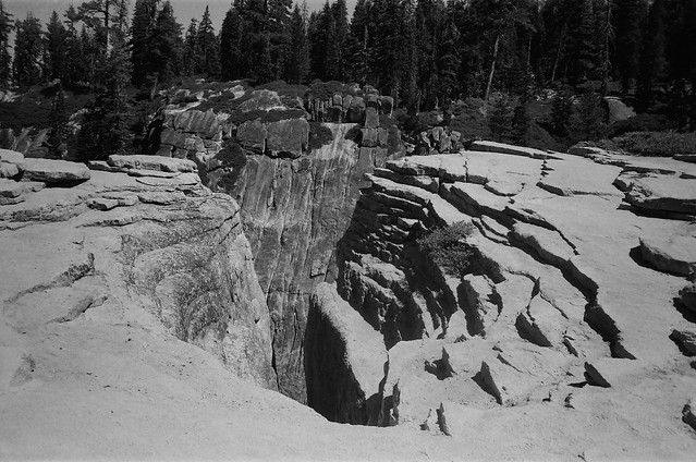 Fissures in Yosemite / Kodak Tmax 100 / Nikon L35AF