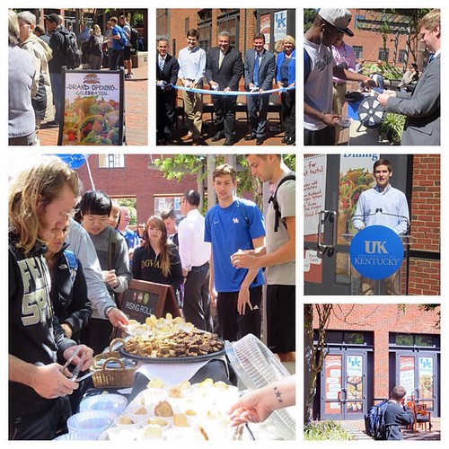 Scenes from today's ribbon cutting at Rising Roll shows how popular the new dining venue is in the Engineering Quad. #picstitch