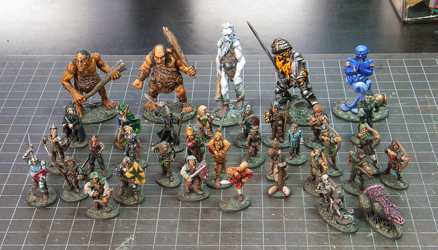 The most recent crop of finished D&D miniatures
