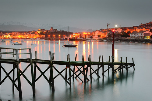 Embarcadero by LaVegui, sunset españa costa landscape atardecer coast barco paisaje embarcadero ria cantabria sanvicente san