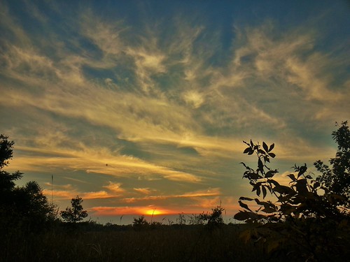 Autumn Sunset @ Boot Lake Nature Preserve by tquist24, sunset sky silhouette clouds geotagged evening cloudy samsung indiana hdr bootlakenaturepreserve clo