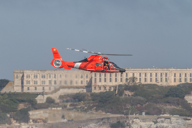 Fleet Week SF 2014: Coastguard in front of Alcatraz