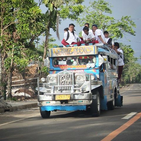 Students riding the jeepney home from school in the provin… | Flickr