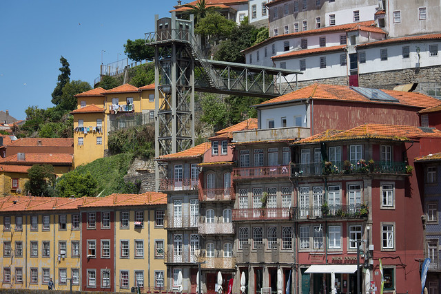 Up close to the Porto Buildings
