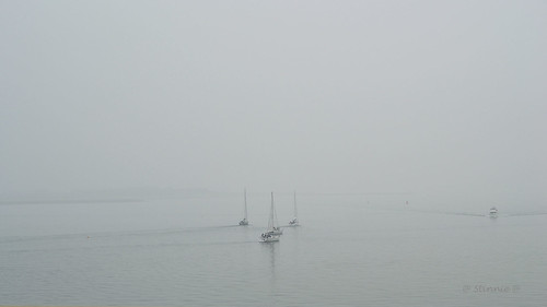 sea sky panorama mist fog clouds river boats landscapes boat canal schelde oosterschelde nikond3100 pictbystinnie