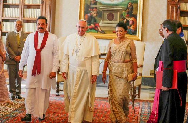 President Rajapaksa has an audience with Pope Francis