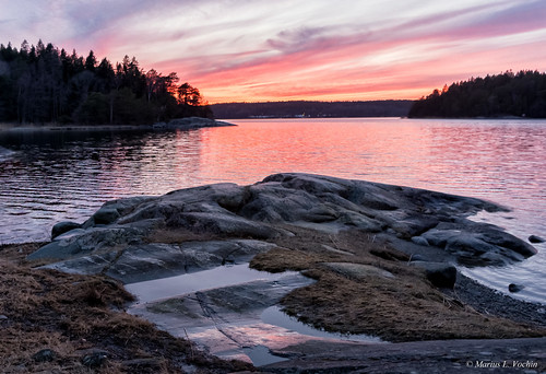 DSC_6311-HDR-Edit.jpg by marius.vochin, hiking rock outdoor water sunset tyresta nature stockholmslän sweden se fbp