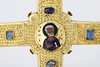 Byzantský smalt znázorňující sv. Petra na hlavním křížení rubní strany Závišova kříže, foto: Cisterciácký klášter Vyšší Brod/Bohumil Kostohryz, boshua