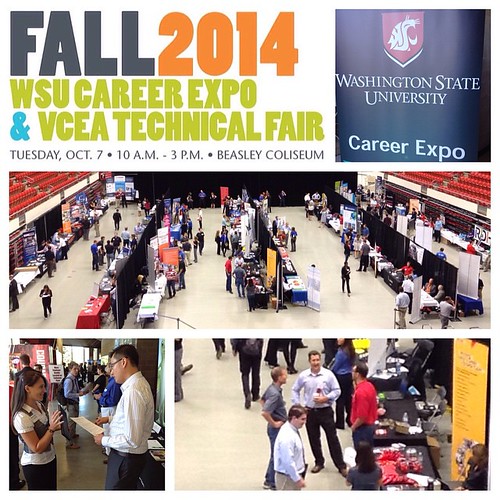 Check out the #WSU Career Expo & Technical Fair! 10-3 in Beasley Coliseum. A lot of great companies here! #WSU #GoCougs