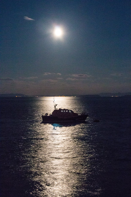 Moelfre Lifeboat in Moonlight, Anglesey