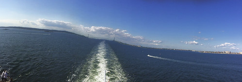 nyc newyorkcity bridge cruise panorama newyork brooklyn landscape ship statenisland atlanticocean iphone verrazanonarrowsbridge verrazano