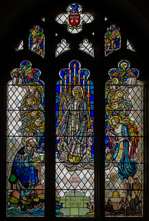 Stained glass window, St Dunstan's church, Mayfield, Sussex