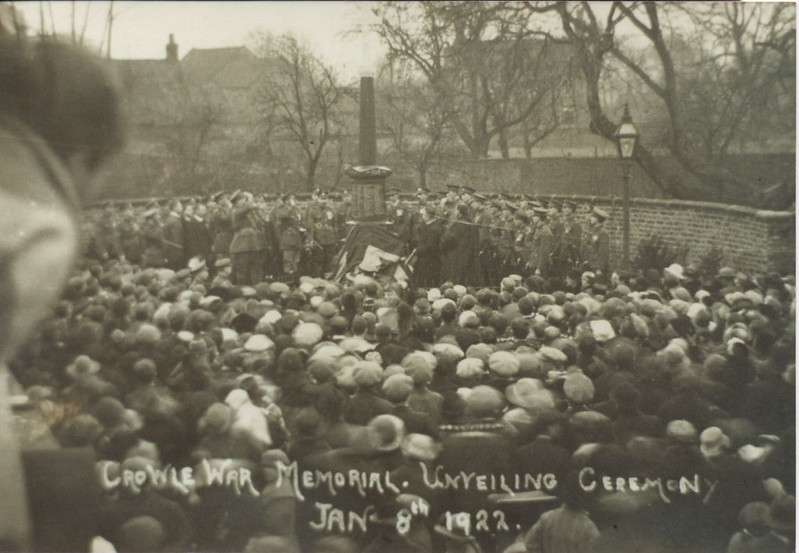 Unveiling Crowle War Memorial