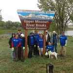 NPLD Volunteers at Coal Banks Landing in the Upper Missouri River Breaks National Monument. Volunteers at Coal Banks Landing in the Upper Missouri River Breaks National Monument in Montana.

