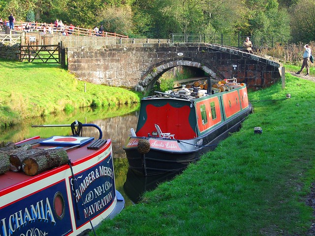 D03482.  Caldon Canal at Consall in Staffordshire.