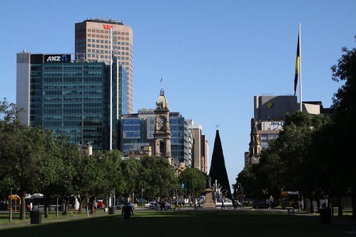 Looking north at Victoria Square